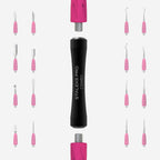 Staleks UNIQ 10b Combo - Mango de empujador negro para puntas intercambiables HPQ-10b