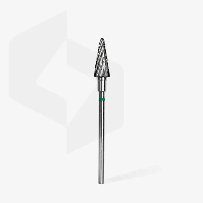 Fresa de carburo para uñas "cono" verde EXPERT diámetro 6 mm / parte útil 14 mm FT71G060/14 – Fresas de manicura, de Staleks | Polymnea