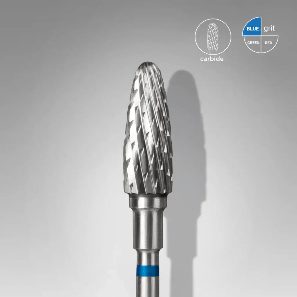 Fresa de carburo para uñas "maíz" azul EXPERT diámetro 5 mm / parte útil 13 mm FT90B050/13