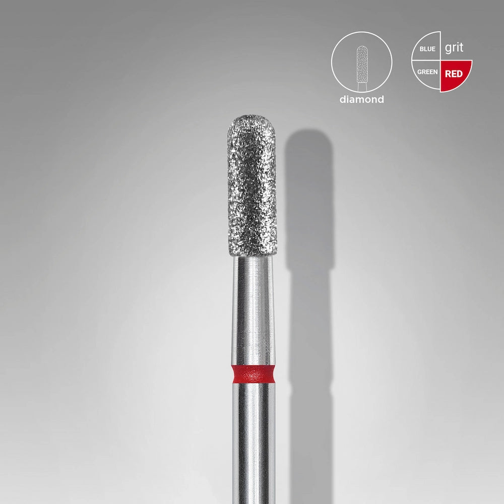 Fresa diamantada para piel "cilindro" redondeado rojo EXPERT diámetro 2,3 mm/ parte útil 6,5 mm FA30R023/6.5