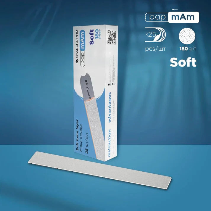 Limas Desechables PapmAm Fundas para lima recta EXPERT 20 grano 180 (25 uds.) STALEKS DFCE-20-180/25w – Limas de manicura | Polymnea