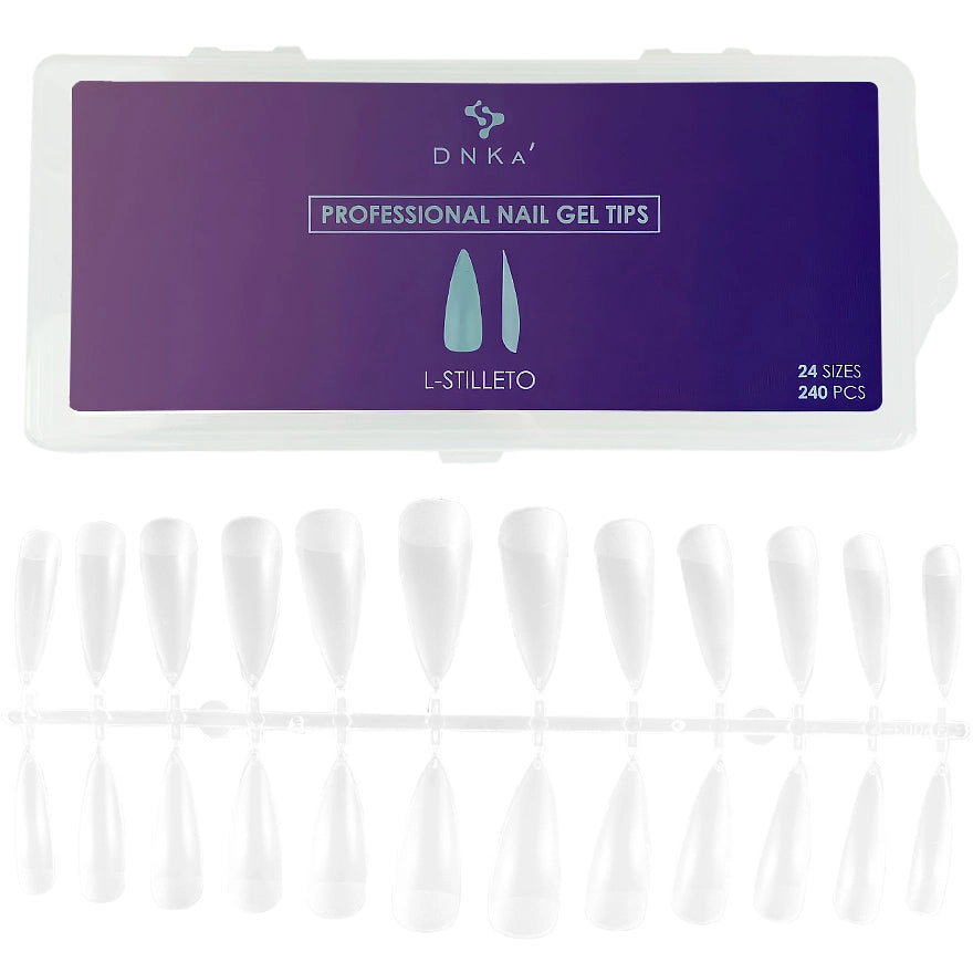 Professional Nail Gel Tips DNKa' L-Stilleto 240 pcs.