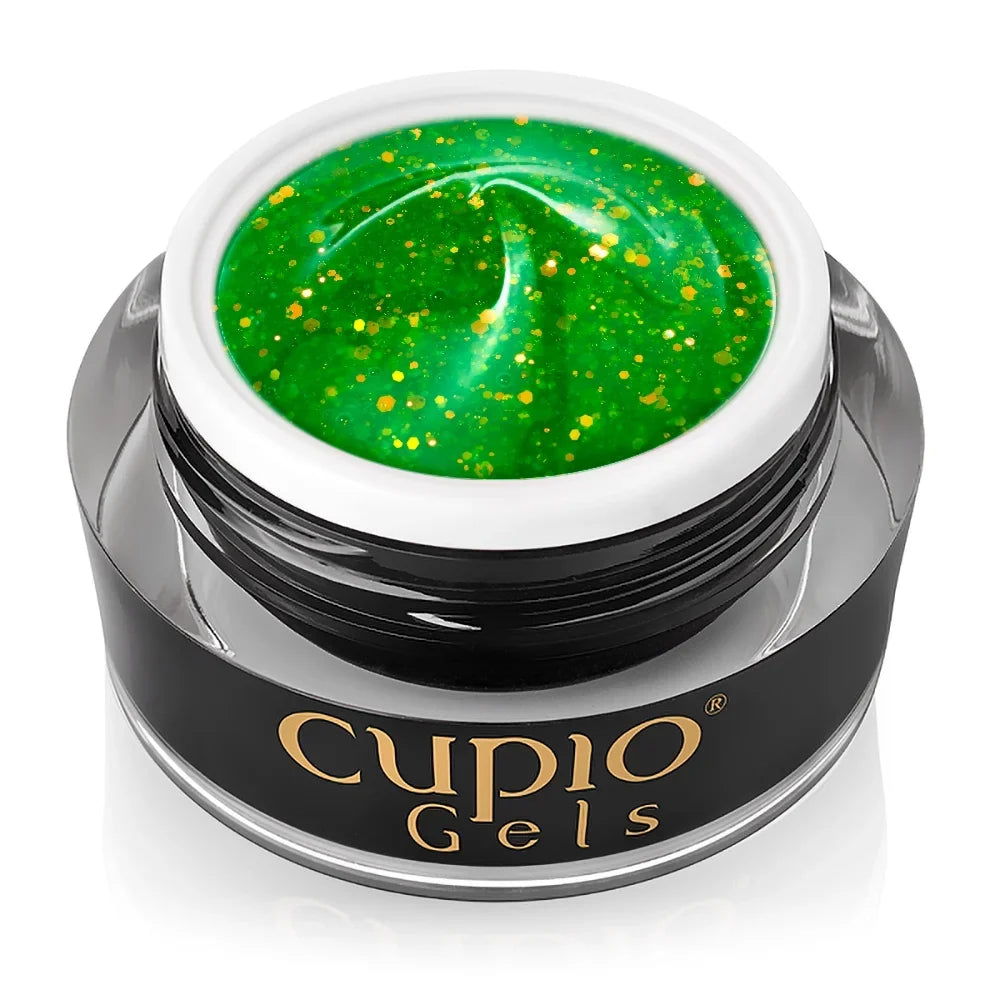 Builder Gel Cupio Glitter Neon - GREEN APPLE 15ml
