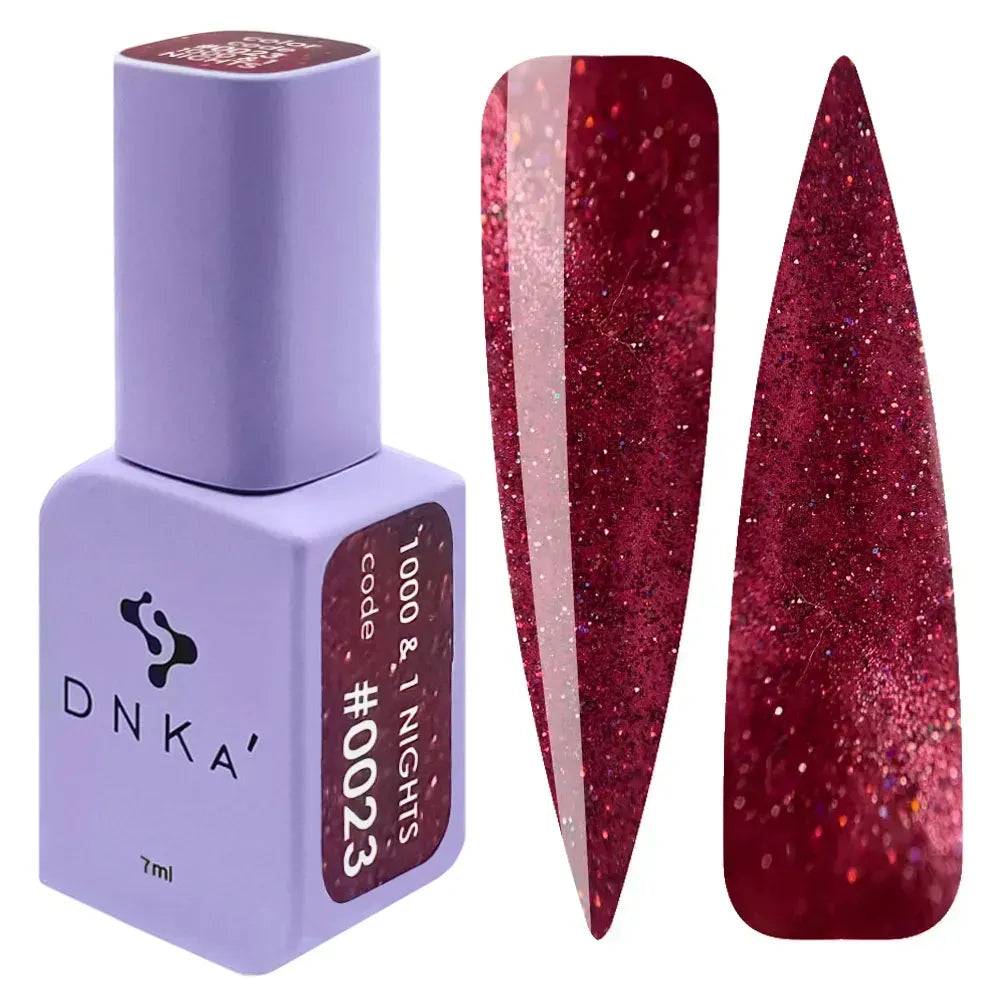 Color Gel Polish DNKa' 7 ml Cat's Eye #0023 - 1000&1 Nights – Esmalte semipermanente | Polymnea