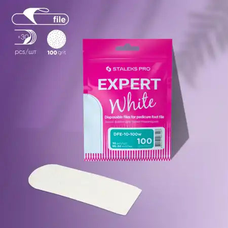 Limas Desechables Blancas Para Lima Metálica De Pie EXPERT 10 STALEKS DFE-10-100W – Limas de manicura | Polymnea