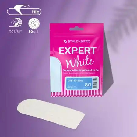 Limas Desechables Blancas Para Lima Metálica De Pie EXPERT 10 STALEKS DFE-10-80W – Limas de manicura | Polymnea