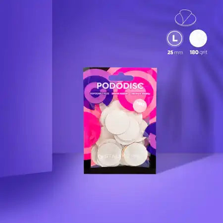 Recargas Blancas Para Disco De Pedicura (50 uds) PODODISC STALEKS PRO L PDF-25-180w – Herramientas de manicura Staleks | Polymnea