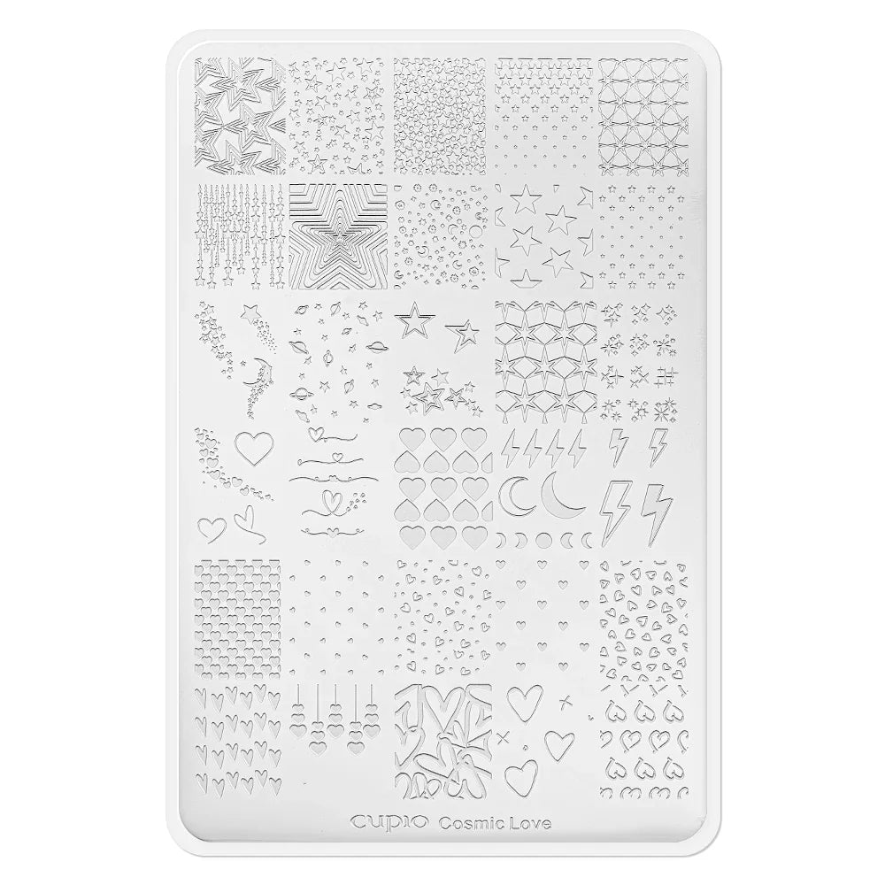 Placa de Stamping Cupio Master Design - Cosmic Love